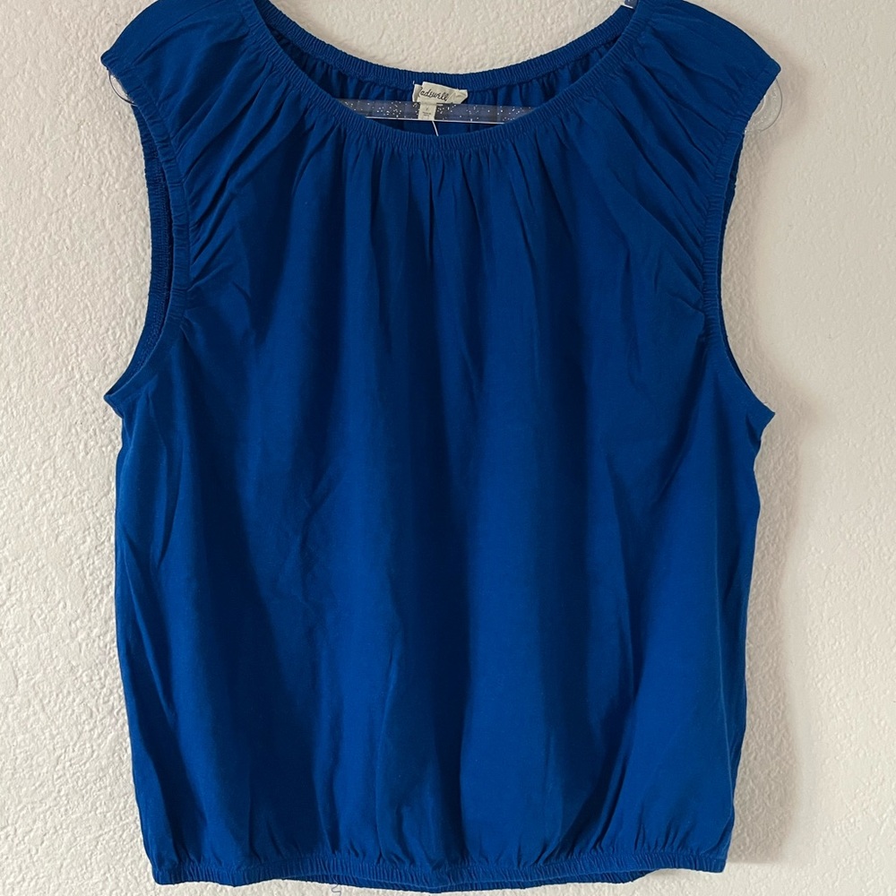 Madewell Royal Blue Sleeveless Blouse